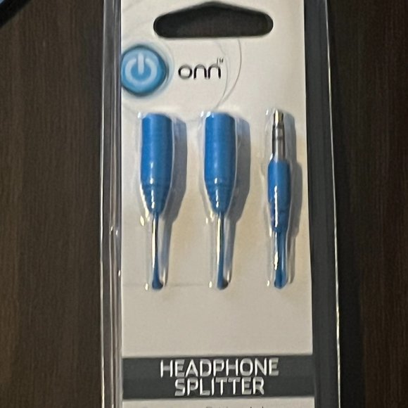 ONN Headphone Splitter Blue - Picture 1 of 2
